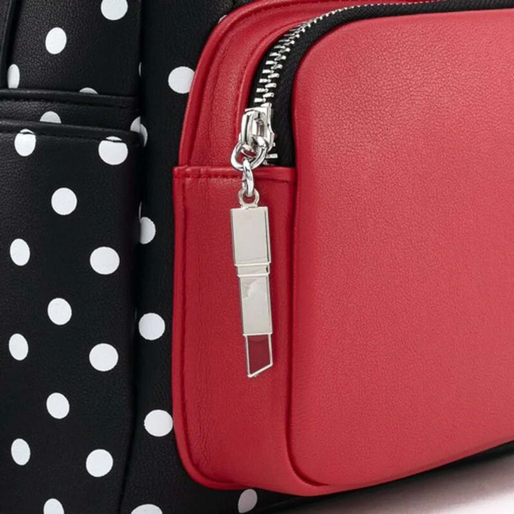 Disney Minnie Mouse Black & White Polka Dot Cosplay Mini Backpack